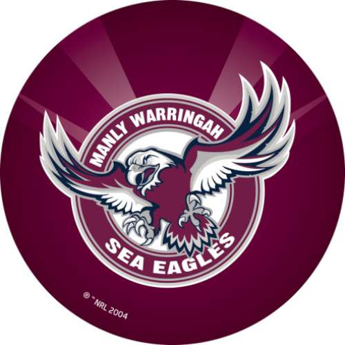 Sea Eagles NRL Edible Icing Image - Round - Click Image to Close